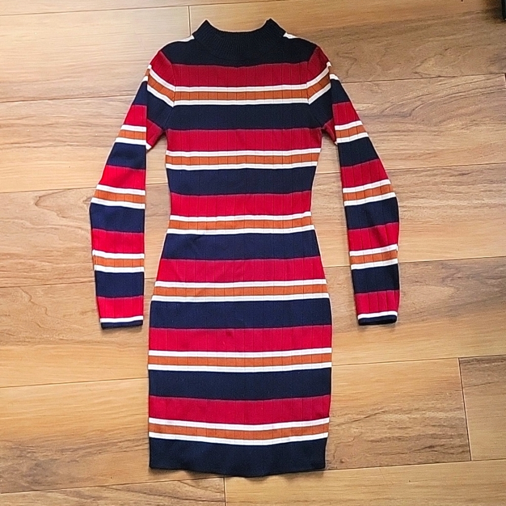 Long sleeve striped dress